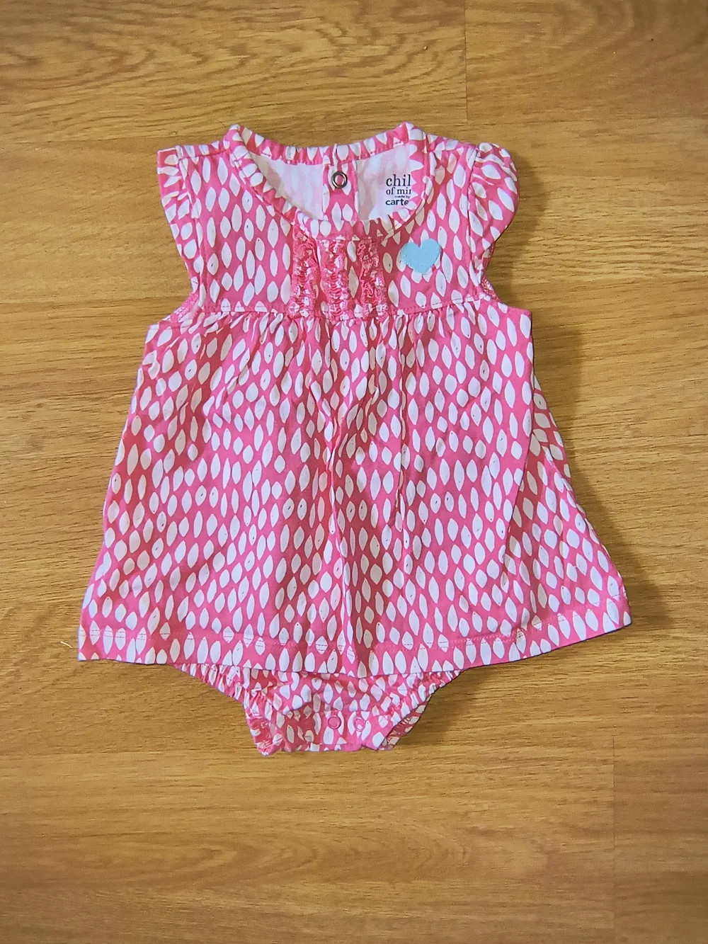 Child Of Mine Made By Carter's Pink Patterned Baby Dress & Bloomer Set